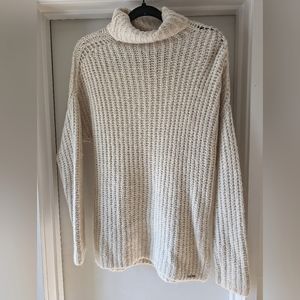 Cream A&F turtleneck sweater
